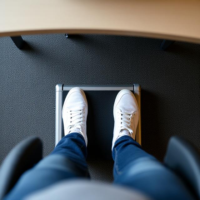 Under desk stepper in a modern West Melbourne office